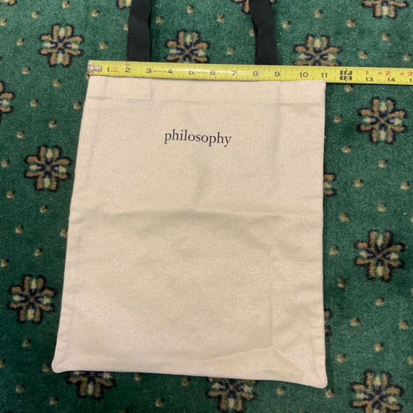 Philosophy Glitter Tote Bag 13 x 11 Iridescent Cloth - Picture 5 of 8